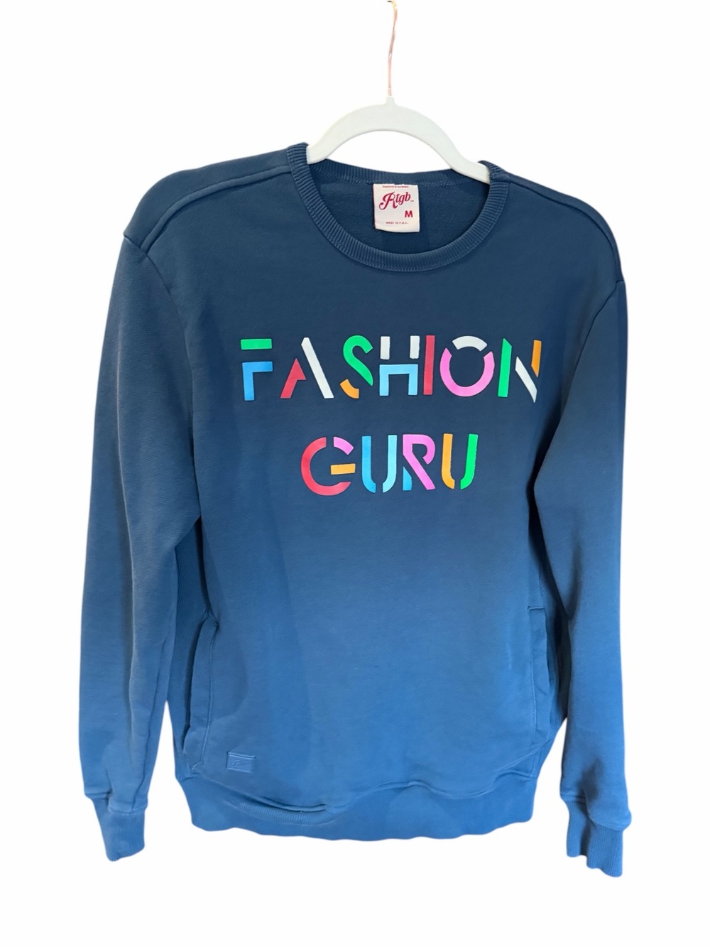 RTGB‎ Red Tag FASHION GURU Crewneck Sweatshirt Navy M